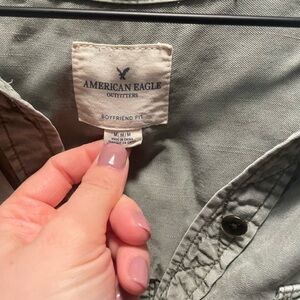 Green American Eagle button down